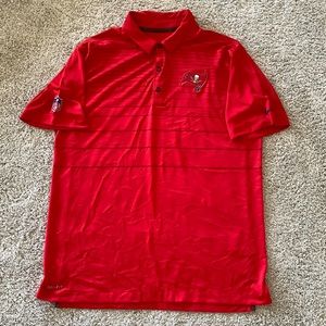 Large Red Nike Tampa Bay Buccaneers Polo